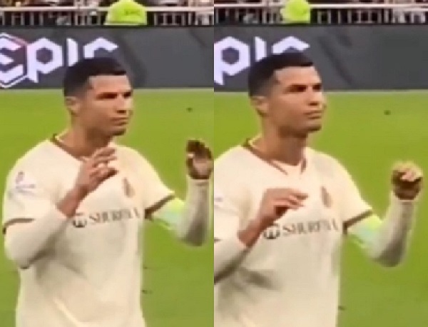 See how enraged Ronaldo became when supporters in the Saudi League chanted “Messi, Messi,” kicking bottles.