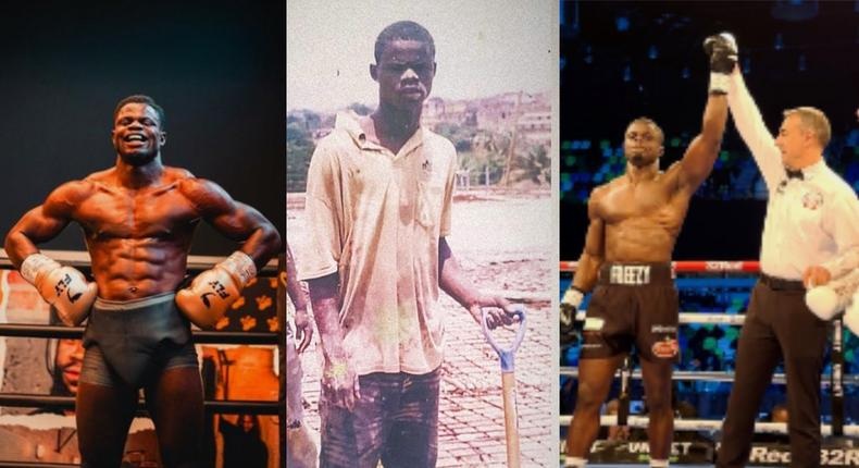Ghana’s Freezy MacBones, a former mason turned professional boxer, is a sensation in the UK.