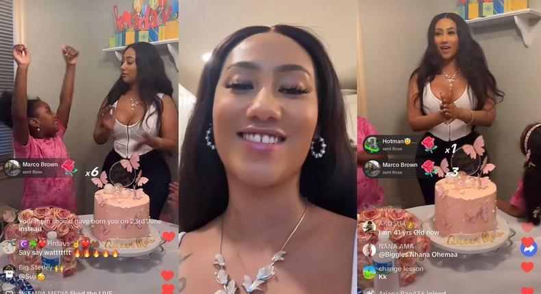 Hajia 4 Reall celebrates her birthday with her daughter live on TikTok (WATCH).