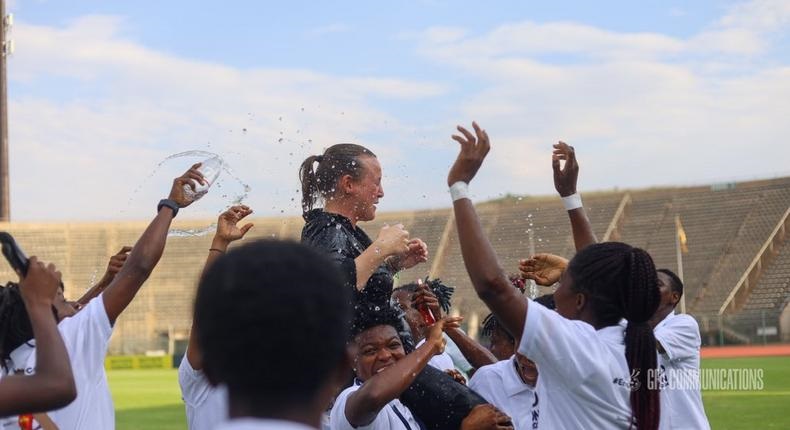 Video: After leading Black Queens to WAFCON qualification in 2024, Nora Hauptle breaks down in tears