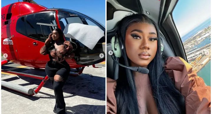 GHANAGOSSIPS Hajia Bintu puts her natural curves on display as she enjoys her vacation in a private jet