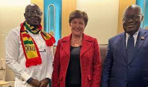 GHANAGOSSIPS Kristalina Georgieva, the head of the IMF, travels to Ghana for the first time.
