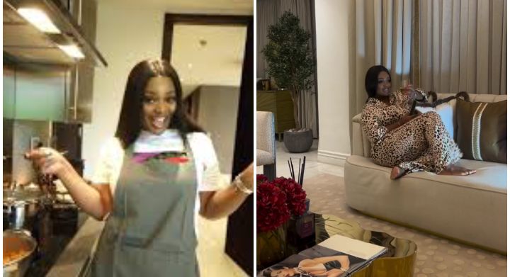 GHANAGOSSIPS Wife Material!! Jackie Appiah of all enters kitchen to prepare a palatable meal, fans amazed
