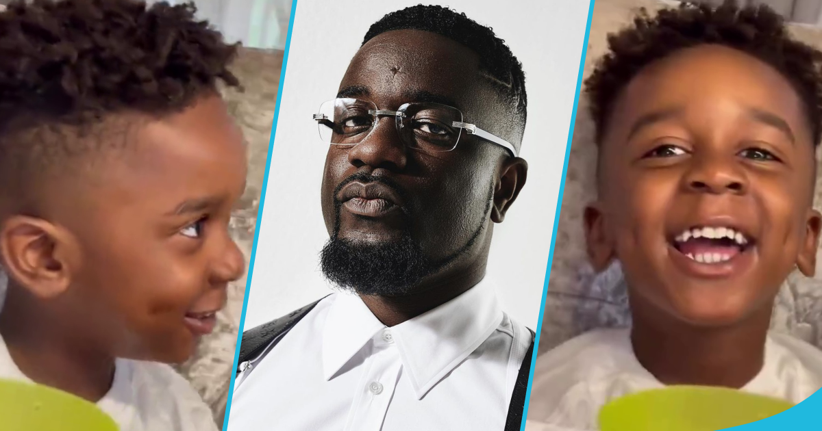 GHANAGOSSIPS Viral video of Sarkodie interviewing his son, MJ surfaces online, fans react