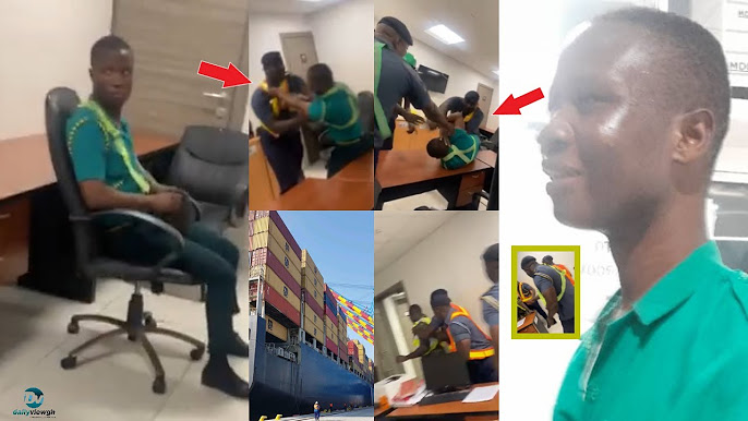 GHANAGOSSIPS At Tema Port, GPHA Security Battles Immigration Officers