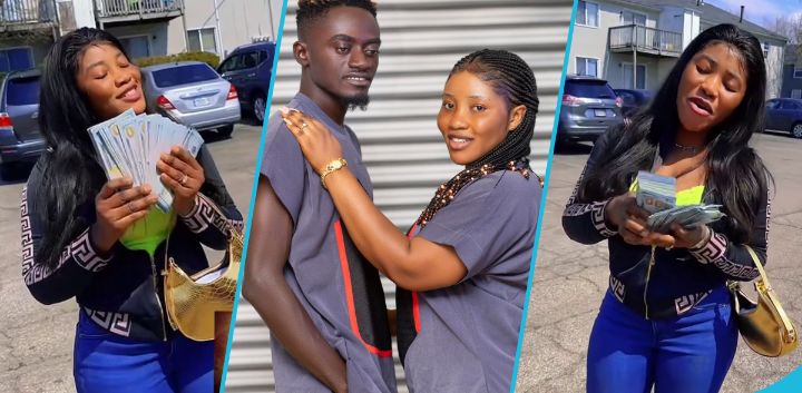 Boss Wife!! Trending video of Lilwin’s wife flaunting $100 notes surfaces online
