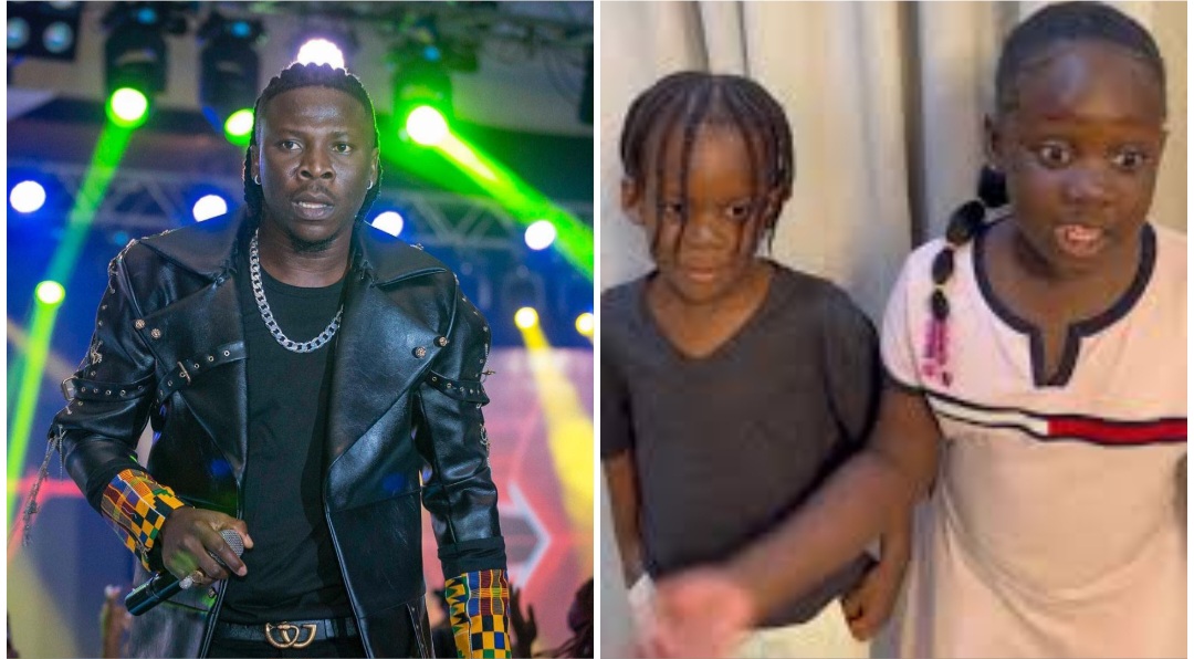GHANAGOSSIPS Viral video of Stonebwoy’s kids wishing him a happy Father's day warms heart