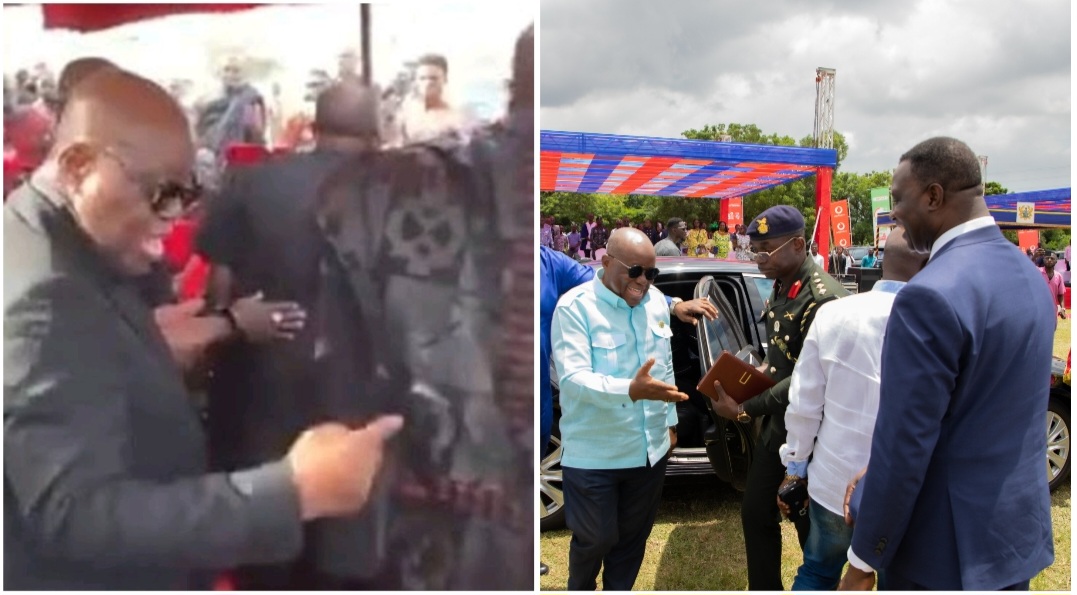 Trending video of Akufo-Addo giving instructions to a Chief to stand before greeting him surfaces